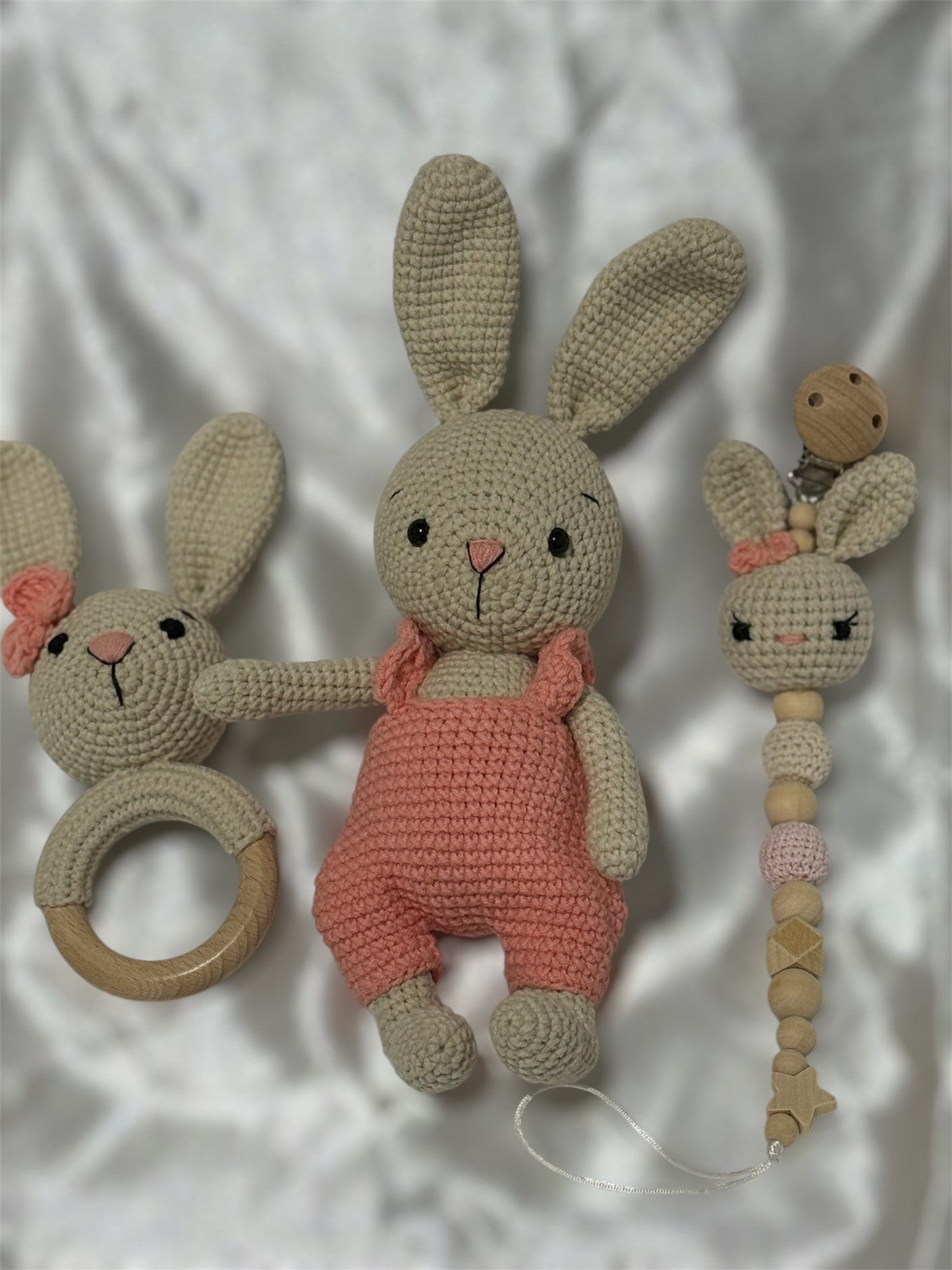 Crochet Pink Bunny Gift Set